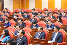 Members of the 13th Party Central Committee at their 11th plenum (Photo: VNA)