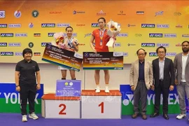 Organisers present medals in the women’s singles event at Vietnam Open 2025. (Photo: VNA)