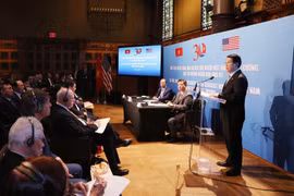 State President Luong Cuong speaks at the event (Photo: VNA)