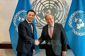 Ambassador Dang Hoang Giang (L) and UN Secretary-General António Guterres (Photo: VNA)