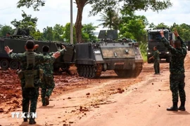 A Thai vehicle near Thailand-Cambodia border (Photo: Reuters)