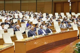 Party General Secretary To Lam, Prime Minister Pham Minh Chinh and delegates attending the session (Photo: VNA)