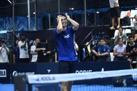 Trinh Linh Giang shows his joy after his Pro Men’s Singles win. (Photo: ppatour-asia.com)
