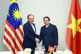 Prime Minister Pham Minh Chinh (right) and Malaysian Prime Minister Anwar Ibrahim. (Photo: VNA)