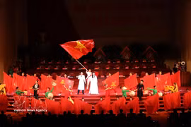 An art programme at the 11th National Congress of the Vietnam Fatherland Front for the 2026–2031 tenure. (Photo: VNA)