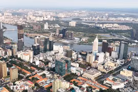 Ho Chi Minh City’s downtown area and the Thu Thiem peninsula, where the International Financial Centre is being developed. (Photo: VNA)