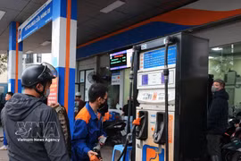 At a petrol station (Photo: VNA)