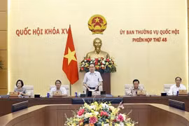 NA Chairman Tran Thanh Man speaks at the 48th session of the NA Standing Committee. (Photo: VNA)