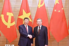 General Secretary of the Communist Party of Vietnam To Lam (R) and General Secretary of the Communist Party of China and President of China Xi Jinping (Photo: VNA)