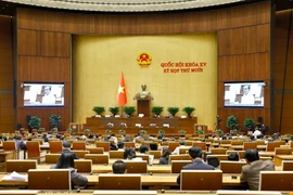 Lawmakers discuss the draft law amending and supplementing several articles of the Law on Urban and Rural Planning during the National Assembly's ongoing 10th session on the afternoon of November 28. (Photo: VNA)
