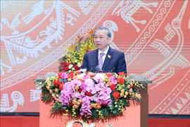 Party General Secretary To Lam addresses the grand ceremony to celebrate the Government’s 80th founding anniversary in Hanoi on August 20 (August 28, 1945 - 2025). (Photo: VNA)