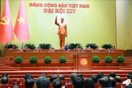 General Secretary of the 13th Central Committee of the Communist Party of Vietnam To Lam addresses the 14th National Party Congress. (Photo: VNA)