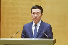 Minister of Science and Technology Nguyen Manh Hung speaks at the meeting (Photo: VNA)