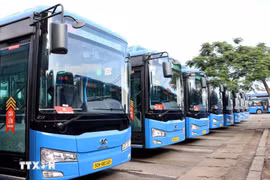 Electrical buses in Ho Chi Minh City. (Photo: VNA)