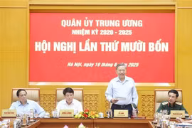 Party General Secretary To Lam, Secretary of the Central Military Commission, speaks at the commission's 14th conference on June 19. (Photo: VNA)