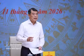 Prime Minister Le Minh Hung speaks at the third meeting of the Government’s Steering Committee for science and technology, innovation, digital transformation and Project 06 in Hanoi on May 11. (Photo: VNA)