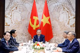 General Secretary of the Communist Party of Vietnam Central Committee and State President To Lam holds phone talks with President of Switzerland Guy Parmelin on May 11. (Photo: VNA)