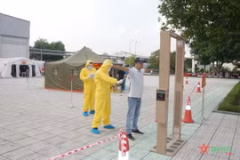 A radiation and nuclear incident response drill held in Hanoi in 2023. (Photo: qdnd.vn)