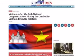 A screenshot of the article published in the Khmer Times (Photo: VNA)