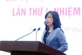 Minister of Health Dao Hong Lan speaks at a press conference in Hanoi on preparations for the first Congress of the Government’s Party Organisation for the 2025–2030 tenure. (Photo: VNA)