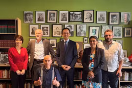 Ambassador Do Hung Viet, Permanent Representative of Vietnam to the United Nations (third from right) at the meeting (Photo: VNA)