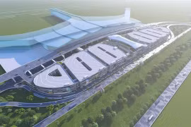 A perspective view of the Long Thanh International Airport parking facility project in Dong Nai Province. (Photo courtesy of Coteccons)
