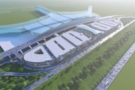 A perspective view of the Long Thanh International Airport parking facility project in Dong Nai Province. (Photo courtesy of Coteccons)