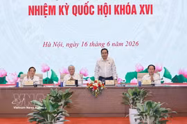NA Chairman Tran Thanh Man speaks at the conference (Photo: VNA)