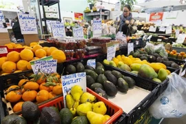 People shop at a market in Ontario, Canada, on March 21, 2023. (Photo: Xinhua/TTXVN)