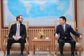 Deputy Prime Minister Ho Duc Phoc (right) meets with Marco Dal Lago, Vice President for Global Expansion and Strategic Partnerships at Tether Group on October 9 (Photo: VNA)
