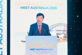 Deputy Minister of Foreign Affairs Nguyen Manh Cuong speaks at the event “Meet Australia” in Ho Chi Minh City on May 19 (Photo: Ministry of Foreign Affairs)