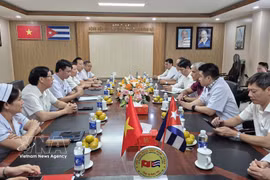 At the working session (Photo: VNA)