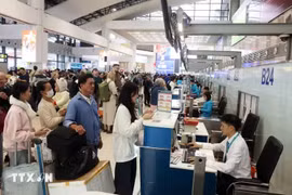 At Noi Bai International Airport (Photo: VNA)