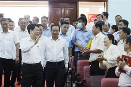 State President Luong Cuong meets with voters in HCM City (Photo: VNA)