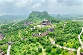 Bai Dinh Pagoda, a religious tourism site developed by Xuan Truong. The construction firm has proposed building an airport in Ninh Binh province. ( Photo baochinhphu.vn)