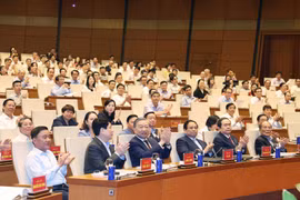Incumbent and former Party and State leaders attend the event. (Photo: VNA)