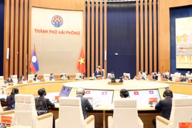 The 7th expanded conference of justice agencies of Vietnamese and Lao border provinces is held in the northern port city of Hai Phong on June 17, 2026. (Photo: VNA)