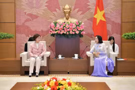 National Assembly (NA) Vice Chairwoman Nguyen Thi Thanh (R) receives Lee In-sun, Chairwoman of the National Assembly Gender Equality and Family Committee of the Republic of Korea (RoK) in Hanoi on June 23. (Photo: VNA)