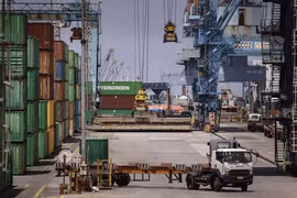 Container loading and unloading activities at Tanjung Priok Port in Jakarta (Photo: Antara)