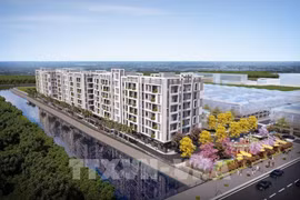 A graphic design of a social housing project (Photo: VNA)