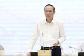 Deputy Minister of Agriculture and Environment Phung Duc Tien speaks at the Government’s regular press conference on November 8. (Photo: VNA)