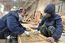 At a woodworking facility in the former Vinh Phuc province (now Phu Tho). (Photo: VNA)