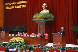Party General Secretary To Lam addresses the opening of the 11th plenum of the 13th Party Central Committee in Hanoi on April 10. (Photo: VNA)