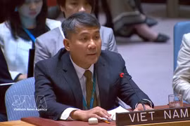 Standing Deputy Minister of Foreign Affairs Nguyen Minh Vu speaks at the open debate (Photo: VNA)