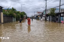Flooding in Dien Dien commune, Khanh Hoa province. (Photo: VNA)