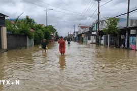 Flooding in Dien Dien commune, Khanh Hoa province. (Photo: VNA)