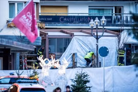 The scene of the fire at Le Constellation bar in the Crans-Montana ski resort in the canton of Valais (Photo published by VNA)