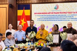 Three authors receive pilgrimage prizes to Buddhist holy sites in India this October. (Photo: VNA)