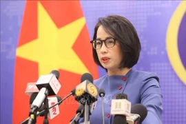 Spokeswoman of the Ministry of Foreign Affairs Pham Thu Hang speaks at a regular press briefing on October 16 (Photo: VNA)