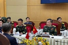 Deputy Minister of National Defence Sen. Lt. Gen. Hoang Xuan Chien speaks at the 16th Vietnam – Singapore Defence Policy Dialogue in Da Nang city on October 28. (Photo: VNA)